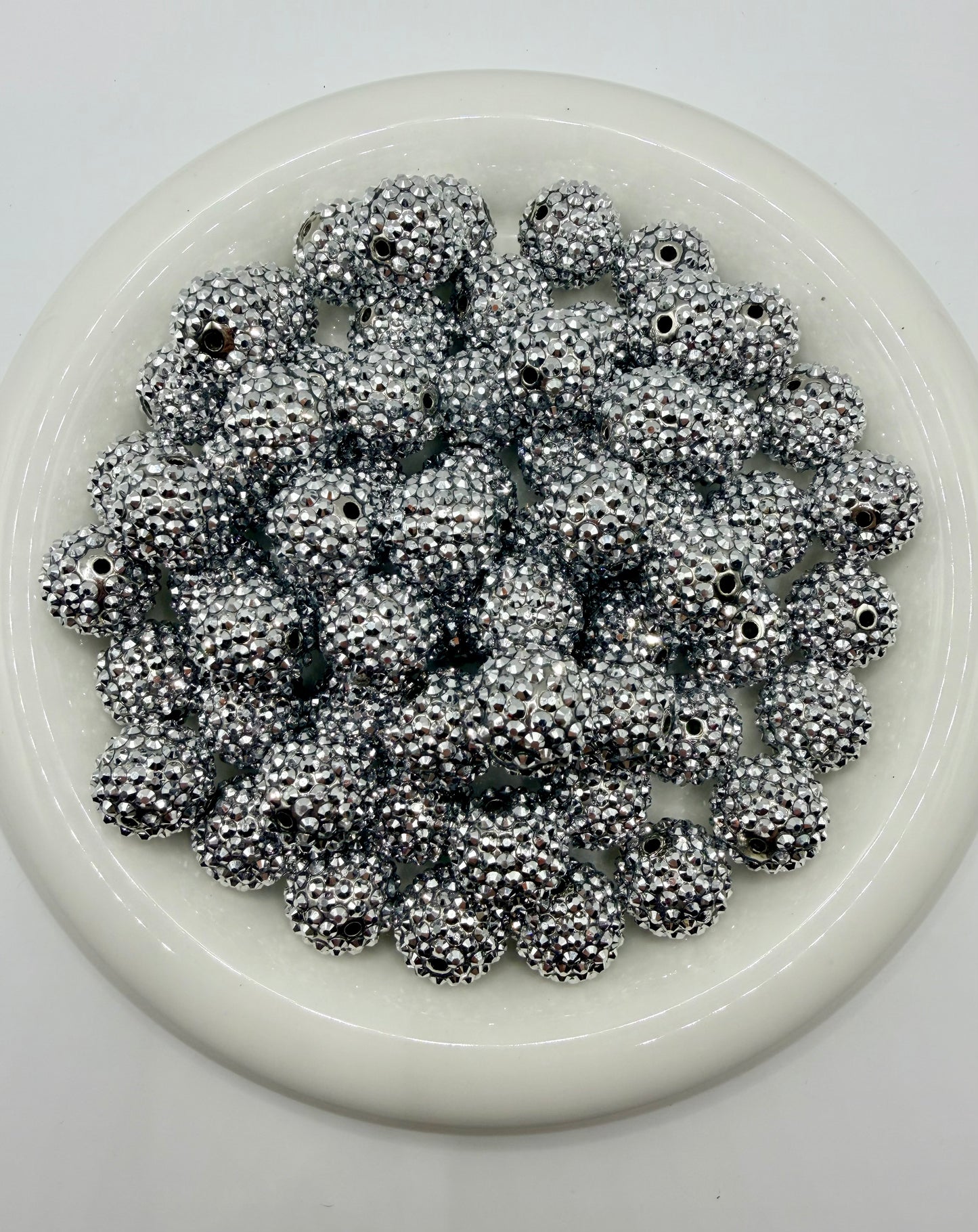 RB-118 20mm silver AB rhinestone bead