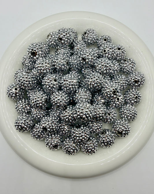 RB-118 20mm silver AB rhinestone bead