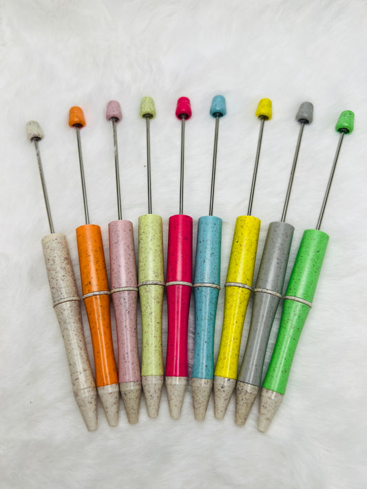 Speckled beadable pens (9 colors)