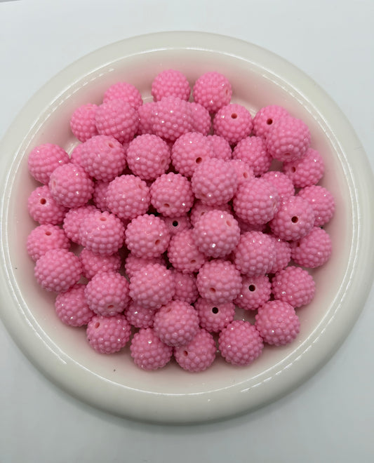 RB-153 20mm baby pink solid rhinestone bead