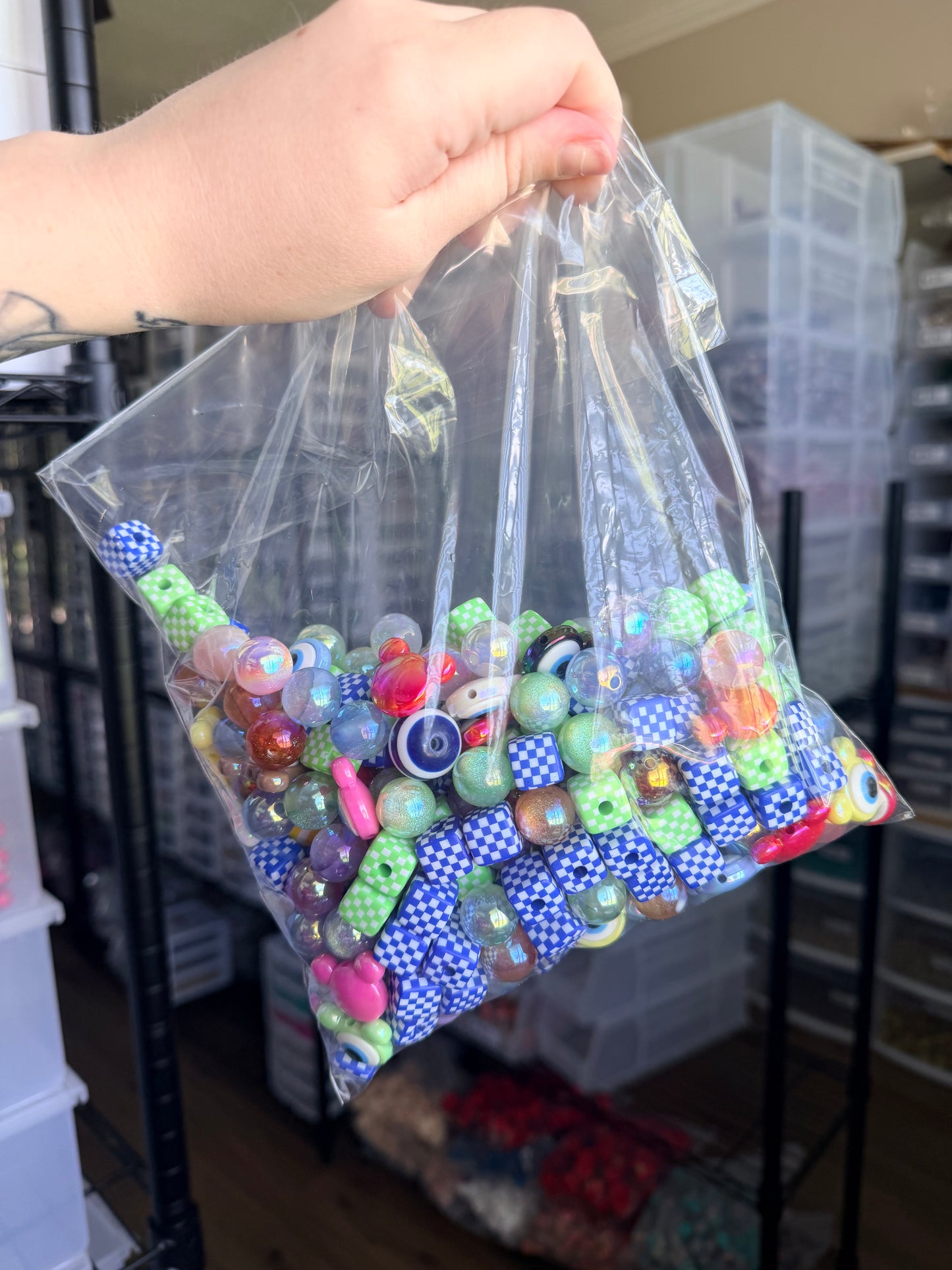 DESTASH | Bag of random acrylic beads (over 100+pcs)
