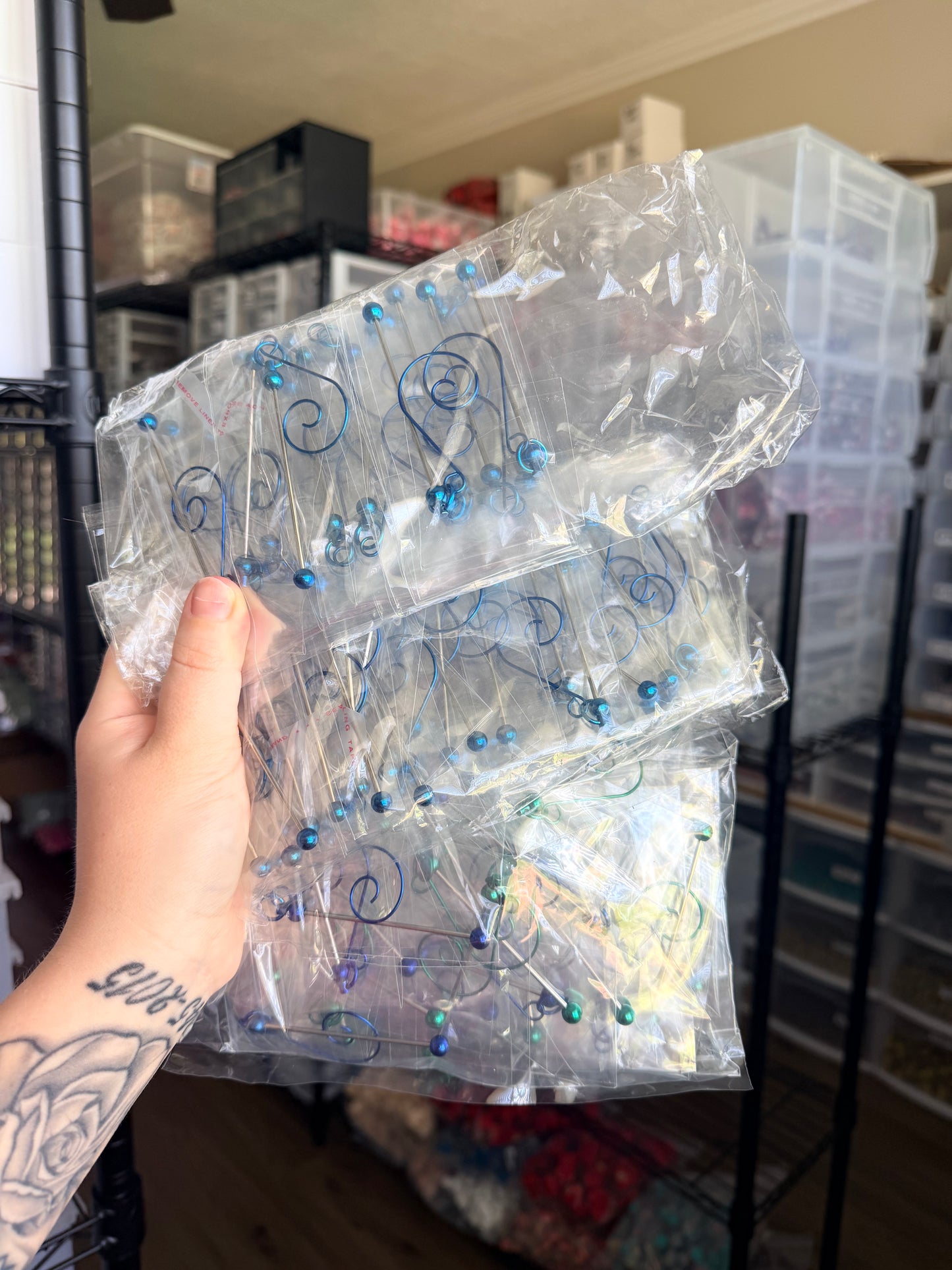 DESTASH | Beadable ornaments (over 30+ blue & teal)
