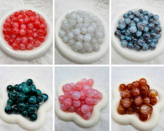20mm glitter galaxy acrylic beads (8 different colors)