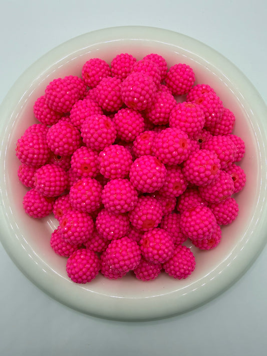 RB-154 20mm hot pink rhinestone bead