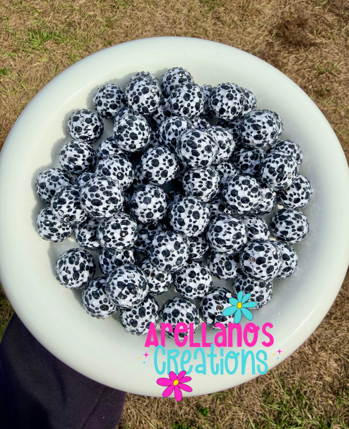 RB-176 20mm Paw Print Rhinestone Bead (1PC)