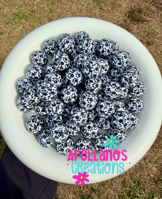 RB-176 20mm Paw Print Rhinestone Bead (1PC)